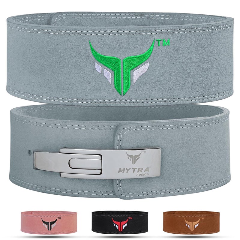 Mytra Fusion Leather Powerlifting Belt for Men and Women (10MM Thick & 4" Wide) - Premium Weight lifting Belt with Adjustable Lever Buckle for Gym, Squats, Bodybuilding & Deadlifts - Image 1